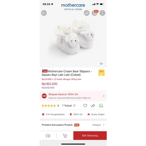 Sepatu Bayi Mothercare new