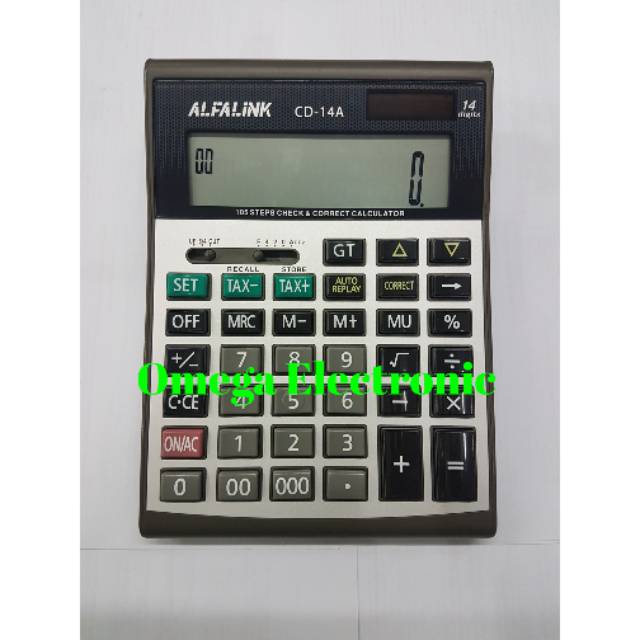 Alfalink Calculator CD-14A - Kalkulator Desktop Meja Office Check Correct 14 Digits