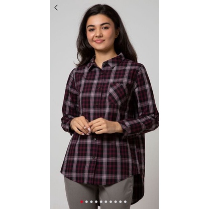 Kemeja Wanita Crater Long Sleeve With Pocket Original