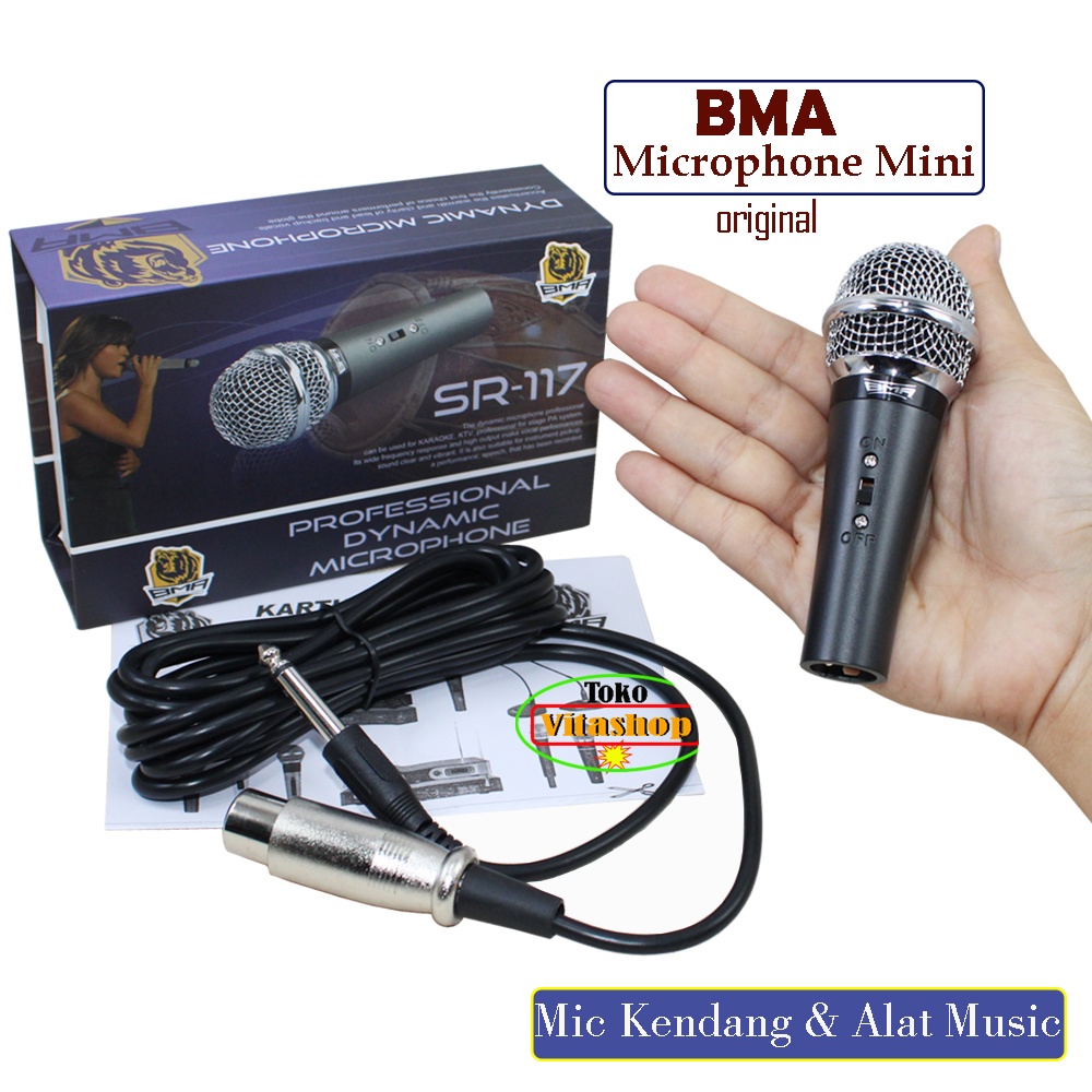 MIC DRUM BMA SR-117 MICROPON MINI MIK GENDANG MIKROFON ASLI GARANSI