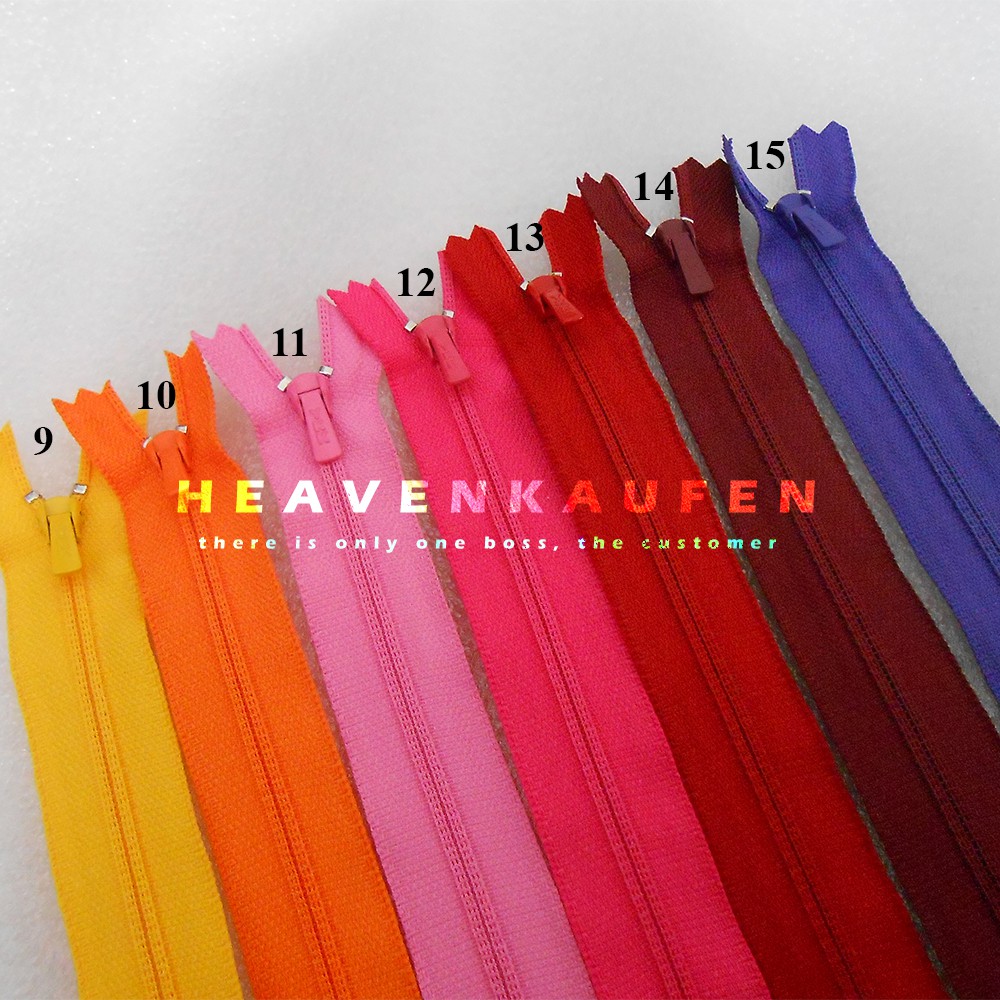 Resleting Sleting Zipper YKK 35 cm Murah Close - End Warna Warni