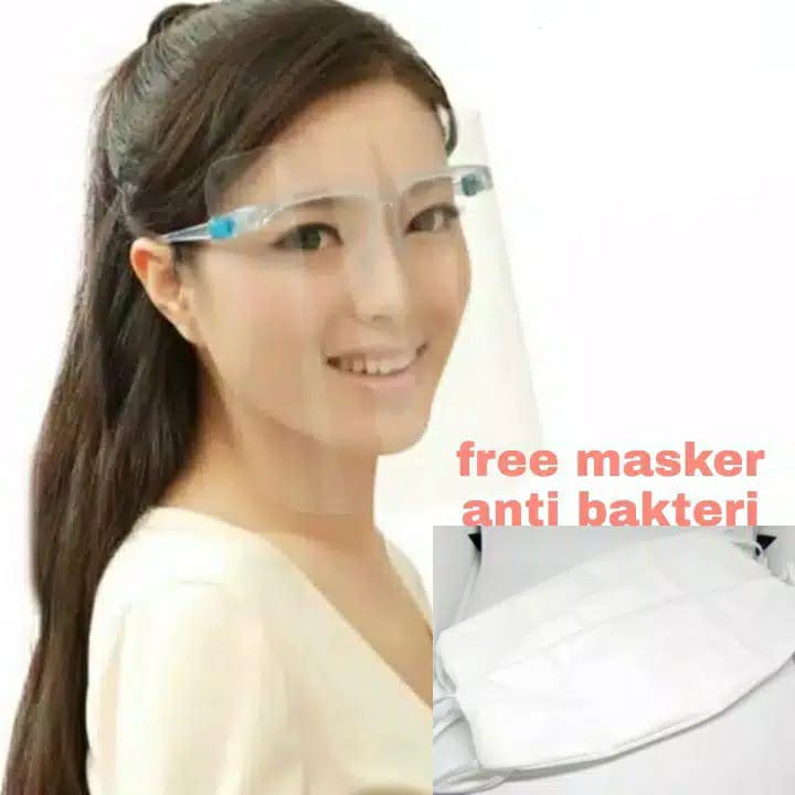 Face Shield Kacamata Import Malang Bonus Masker anti bakteri