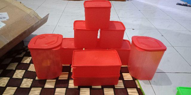 [indra]set Toples Plastik Monalisa Merah  Isi 10pcs/mdg622