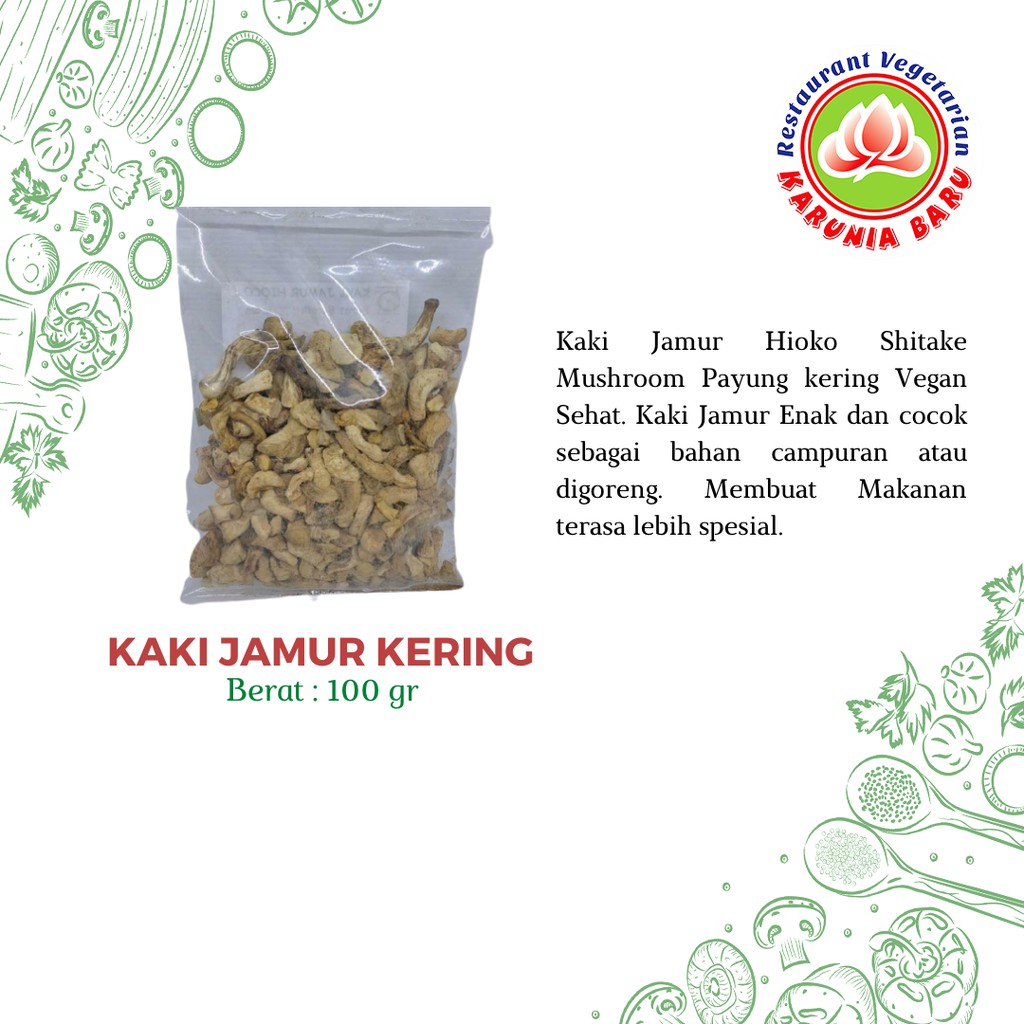 

Kaki Jamur Kering 100 gr / 200 gr