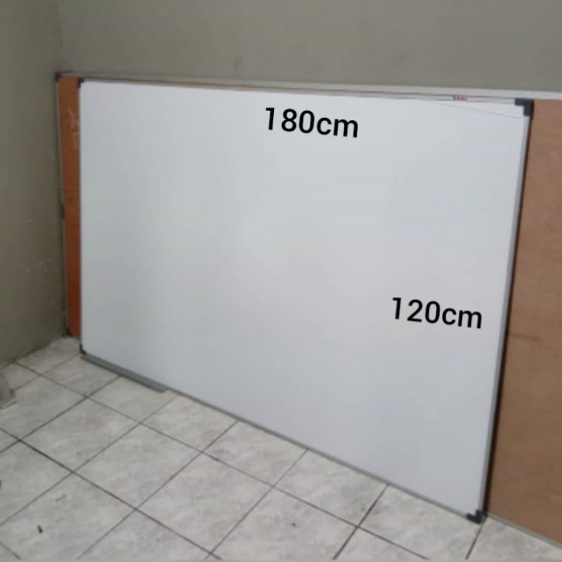

whiteboard sekolah non magnetik 120 x 180cm