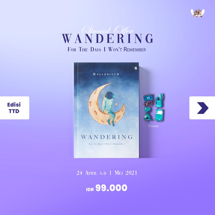 

MUST HAVE!! BUKU PUISI DAN ILUSTRASI WANDERING KARYA HELLO DITTA TERMURAH