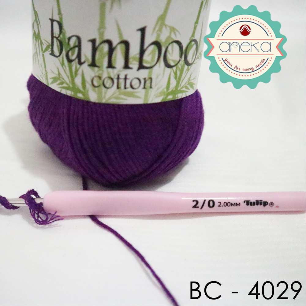 Benang Rajut Katun Bambu / Bamboo Cotton Yarn 1 - 4029 Ungu