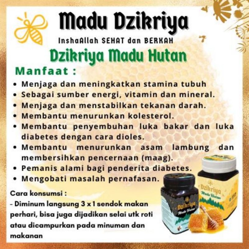 Dzikriya Madu Hutan Super Sachetan 100% Asli madu hutan Bisa Cod Dzikria Azzikriya Azzikra