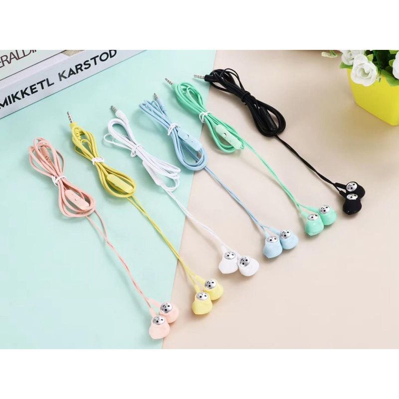 Headset/ HF/ Handsfree/ Earphone Macaron Cat/ Kucing Lucu + Mic New Arrival