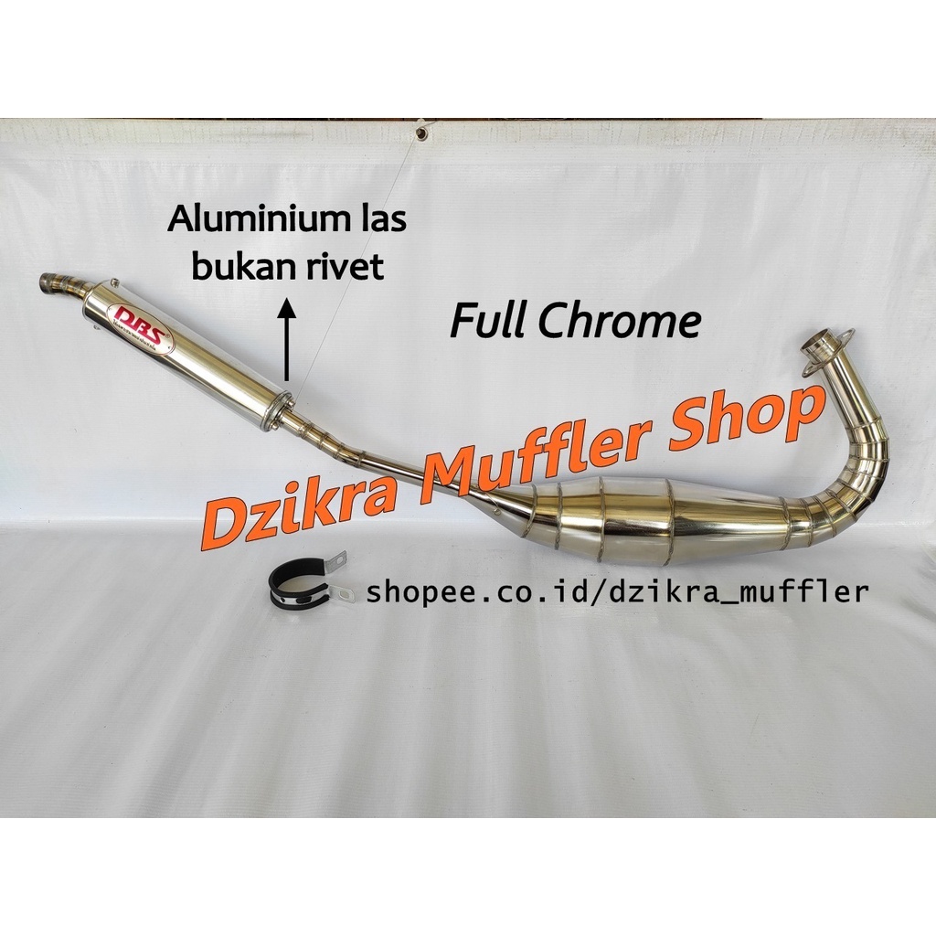 Knalpot Ninja 150 R RR SS 2 tak kolong kenalpot racing DBS chrome krom