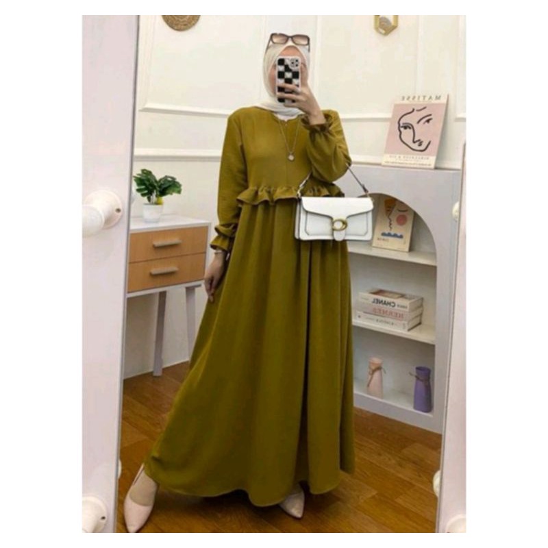 GAMIS CRINGKLE AIRFLOW BUSUI / BAJU MUSLIM GAMIS KONDANGAN