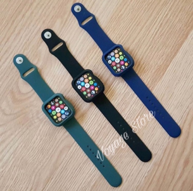 Strap FREE Case cover gratis apple watch tali jam iwatch 3 4 5 rubber sport bumper soft casing iwo