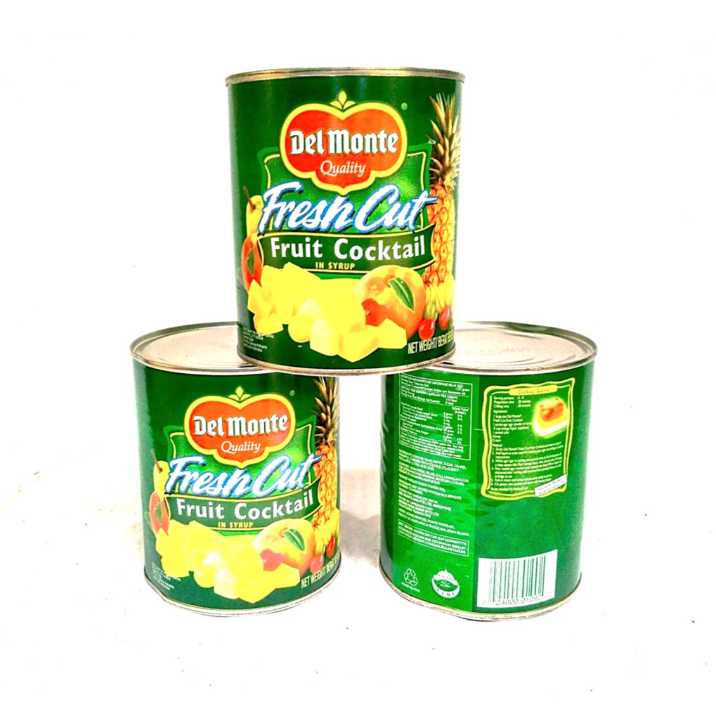 

DEL MONTE fresh cut FRUIT COCTAIL 825gr x 3 kaleng PAKET EKONOMIS