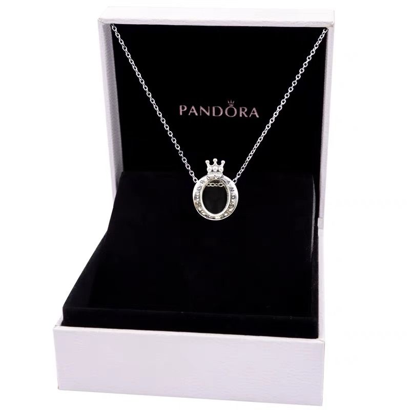 Pandora Kalung 925 Silver Dengan Liontin Mahkota Untuk Wanita