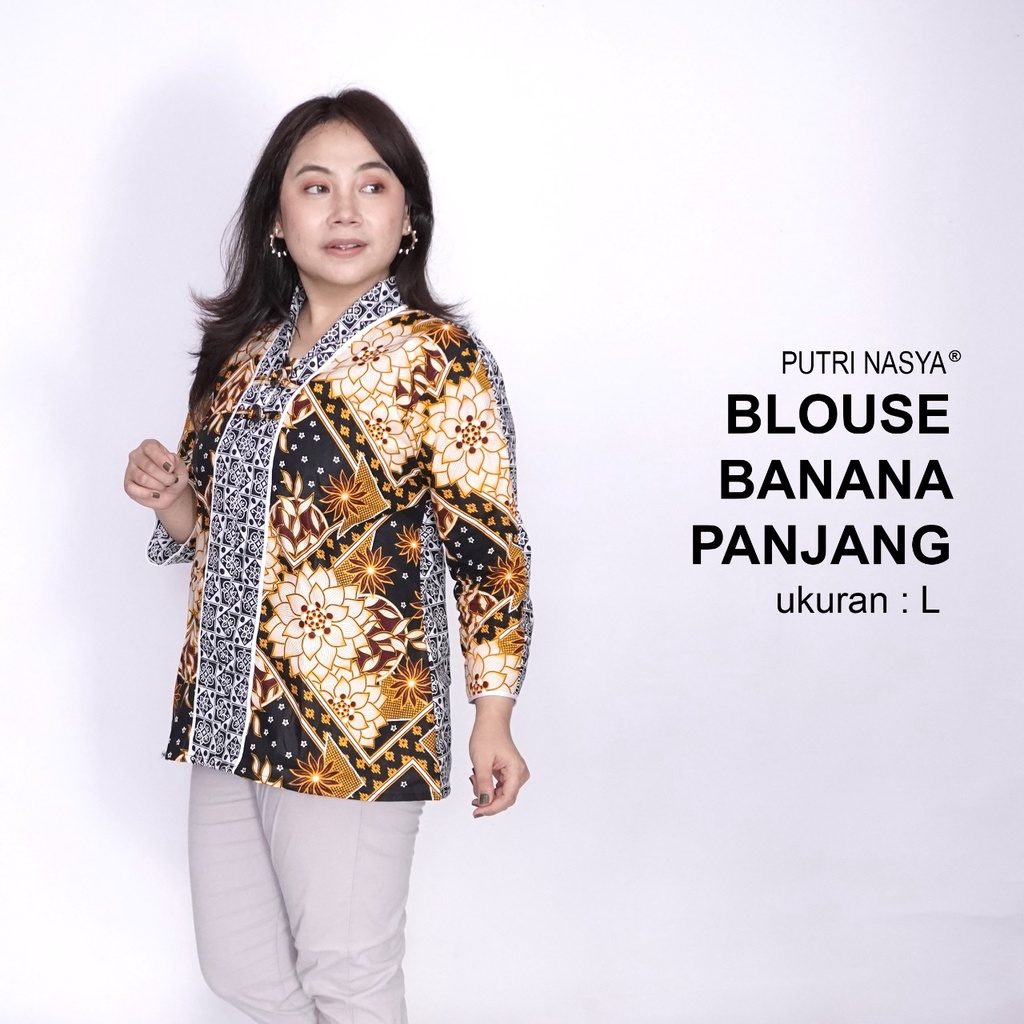 Blouse Big Size Batik Wanita Atasan Batik Lengkap S-M-L-XL-2L-3L-4L-5L-6L-7L Model Blus Jumbo Seragam Batik / Atasan Formal Kantor Wanita Big / Pakaian Batik Wanita Kekinian Jumbo / Atasan Kerja Model Terbaru Batik Bahan Katun Wanita