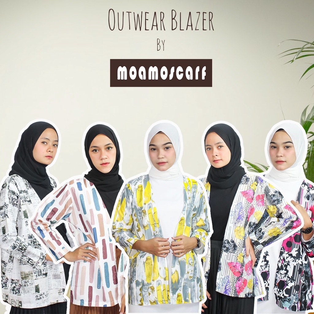 Outwear Blazer Cardigan Motif by Moamoscarf