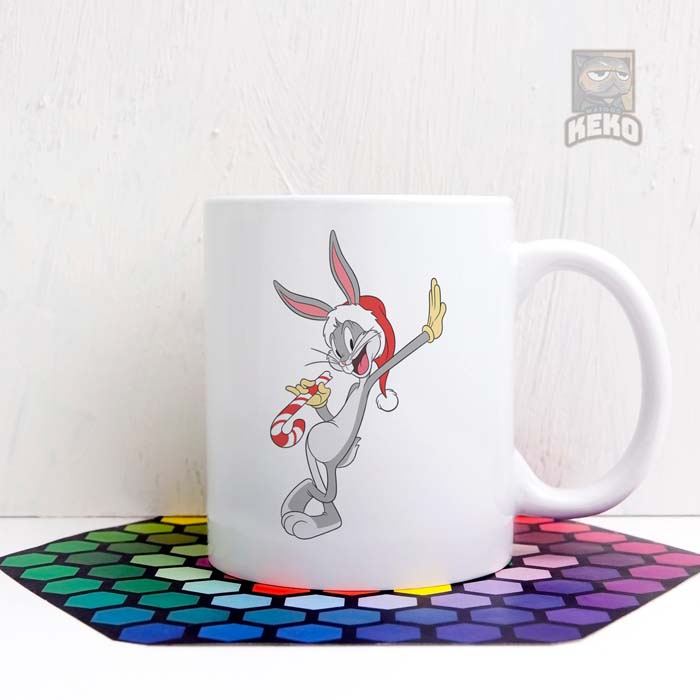 Mug Keramik BUGS BUNNY With Candy Cane Giant Coffee