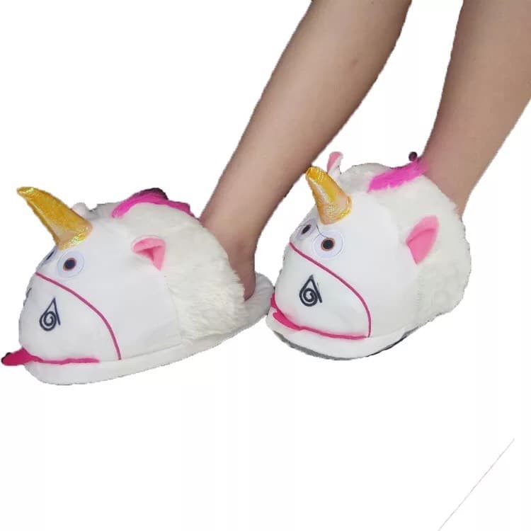 SANDAL UNICORN FLUFFY WHITE PINK