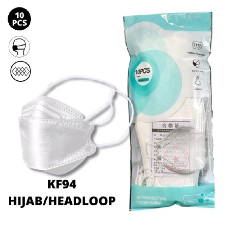 KF94 Hijab Putih 10pcs 4play