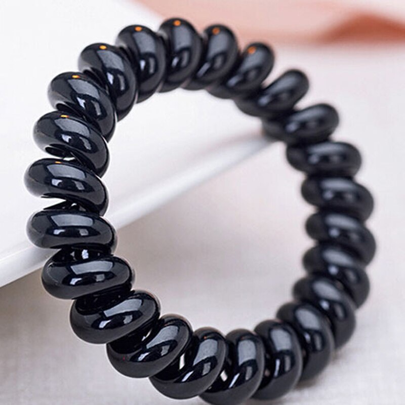 MARKASSHOP66--KUNCIRAN SPIRAL HITAM CANDY/WARNA WARNI CANDY SPIRAL