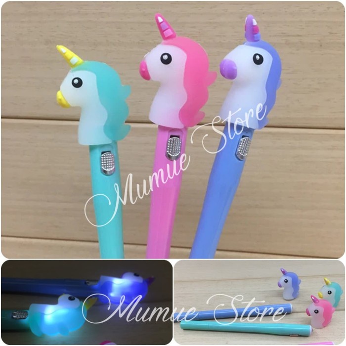 

Pulpen Gel Lampu /Gel Pen Led / Ink Gel Pen (Unicorn) 36Pcs