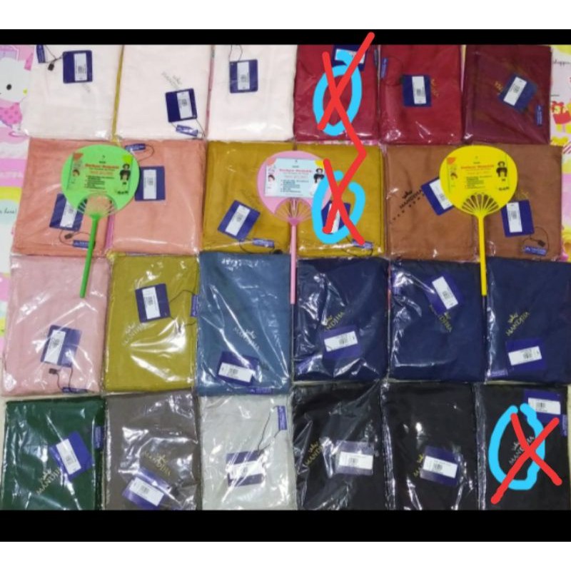 Mandjha5Pcs Polos Ivan Gunawan & Rossa Hijab Polos 5 Pcs Bebas Warna Pilih Mandjha By Ivan Gunawan