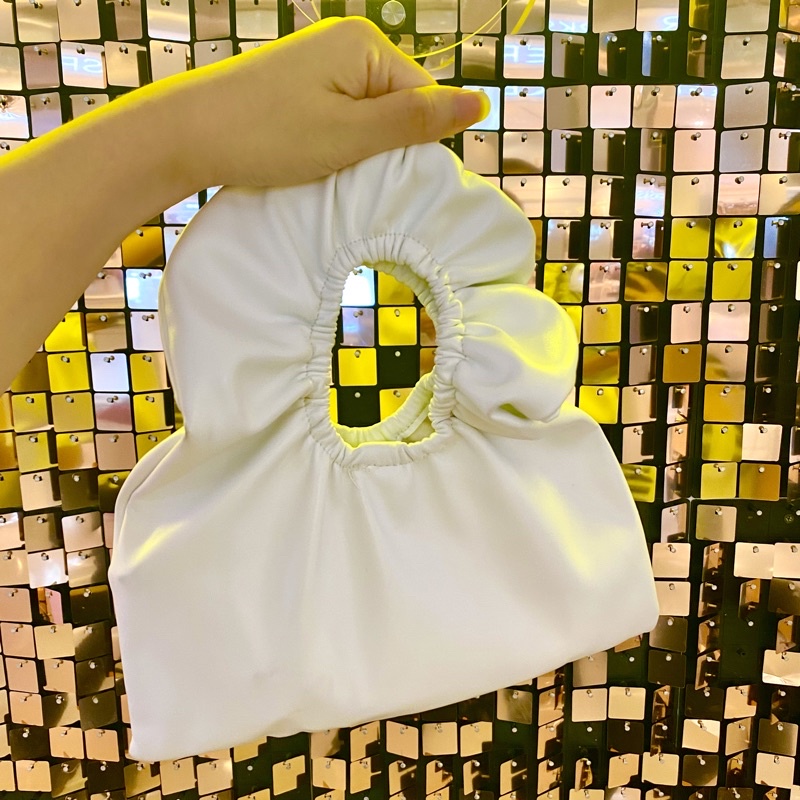 CLEARANCE SALE SCRUNCHIE BAG Vegan leather Tas Serut Kulit PU Premium