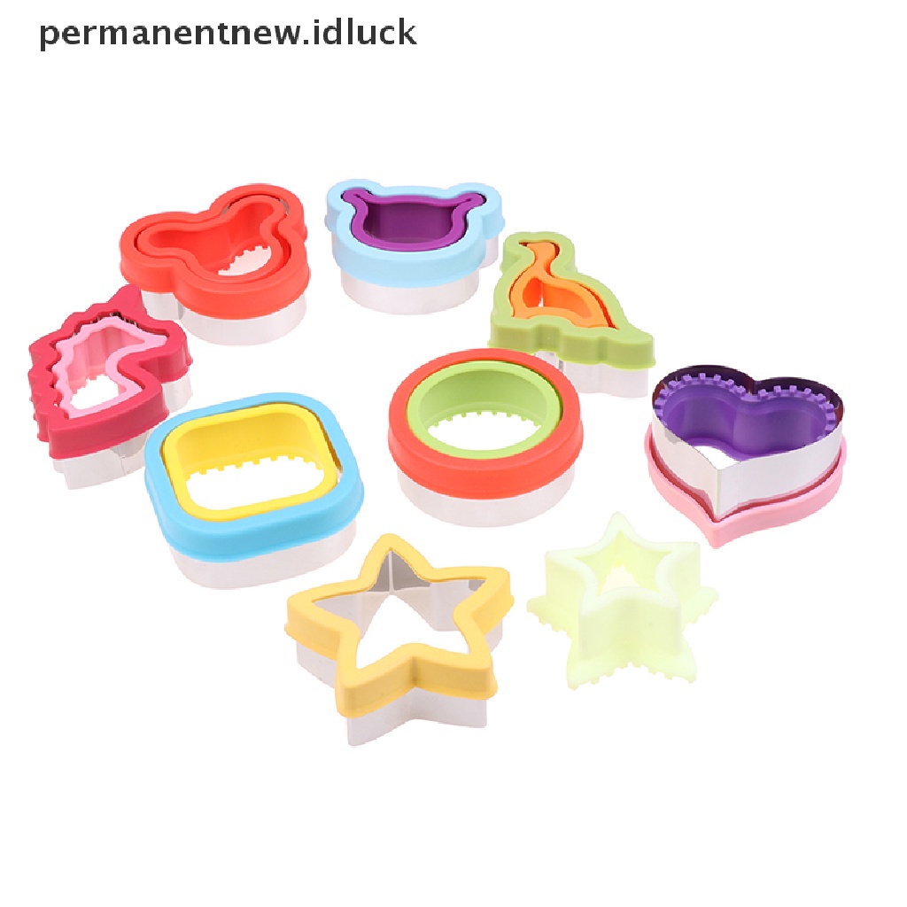 Set Cetakan Pemotong Roti Sandwich Bentuk Hewan Dinosaurus Paskah Bahan Stainless Steel Untuk Anak