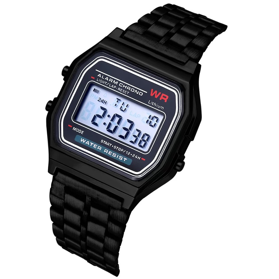 ［ready stock］Jam tangan rantai segi digital jam pria wanita rantai mural s1027