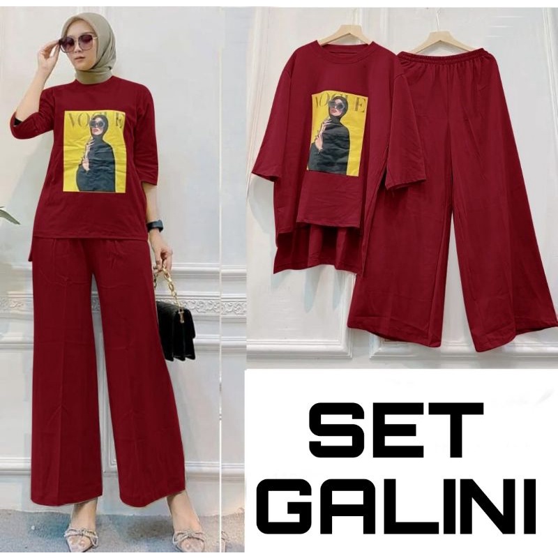 SET CELANA GALINI, BABYTERRY, GAMIS HIJAB MUSLIM, SETELAN