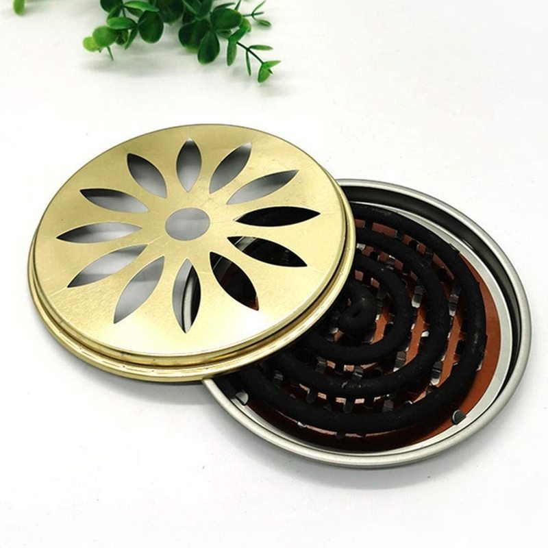 1pc Portable Stainless Steel Mosquito Coil Holder Tray for Outdoor Use, Deck, Patio, Pool Side, Camping, Hiking and Fishing