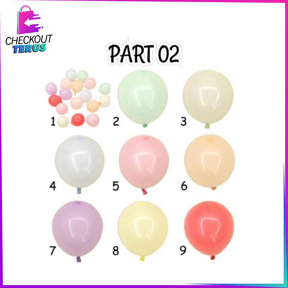 CT C391 C393 Balon Latex Polos Tebal Metalik Ballon Macaron Karet Latek Balon Karet Warna Warni Ulang Tahun Helium Perlengkapan Pesta Ulang Tahun