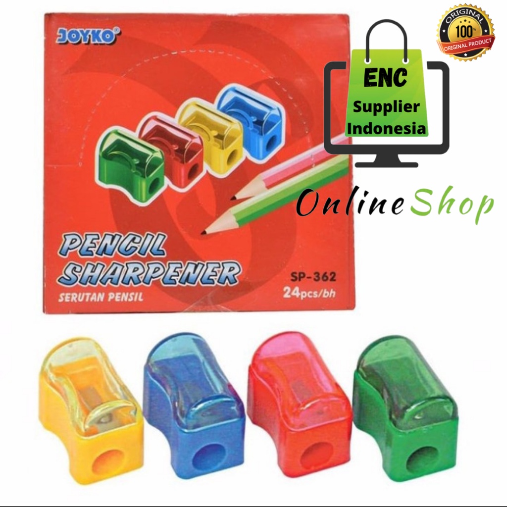 

joyko 5 buah serutan roti joyko sp-362 rautan pensil sp-362 sharpener 1 hole lubang per 5 pcs kemasan BUBBLEWRAP - enc.sup