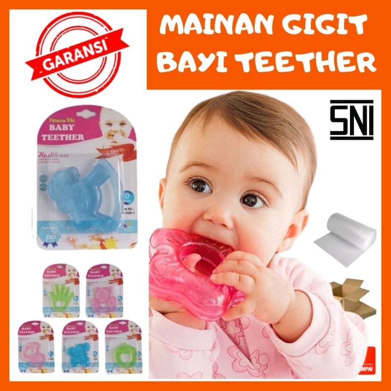 mainan gigitan bayi bahan silikon baby water teether baby safe bayi 3 bulan bayi 6 bulan