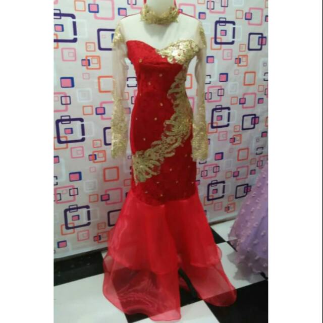 Dress duyung brukat