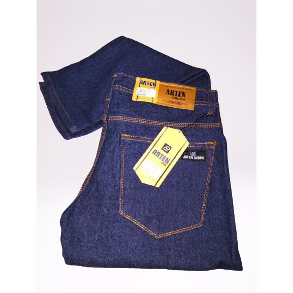 Celana jeans pria - Jeans Biru Stone Slim Fit Stretch/Ngaret