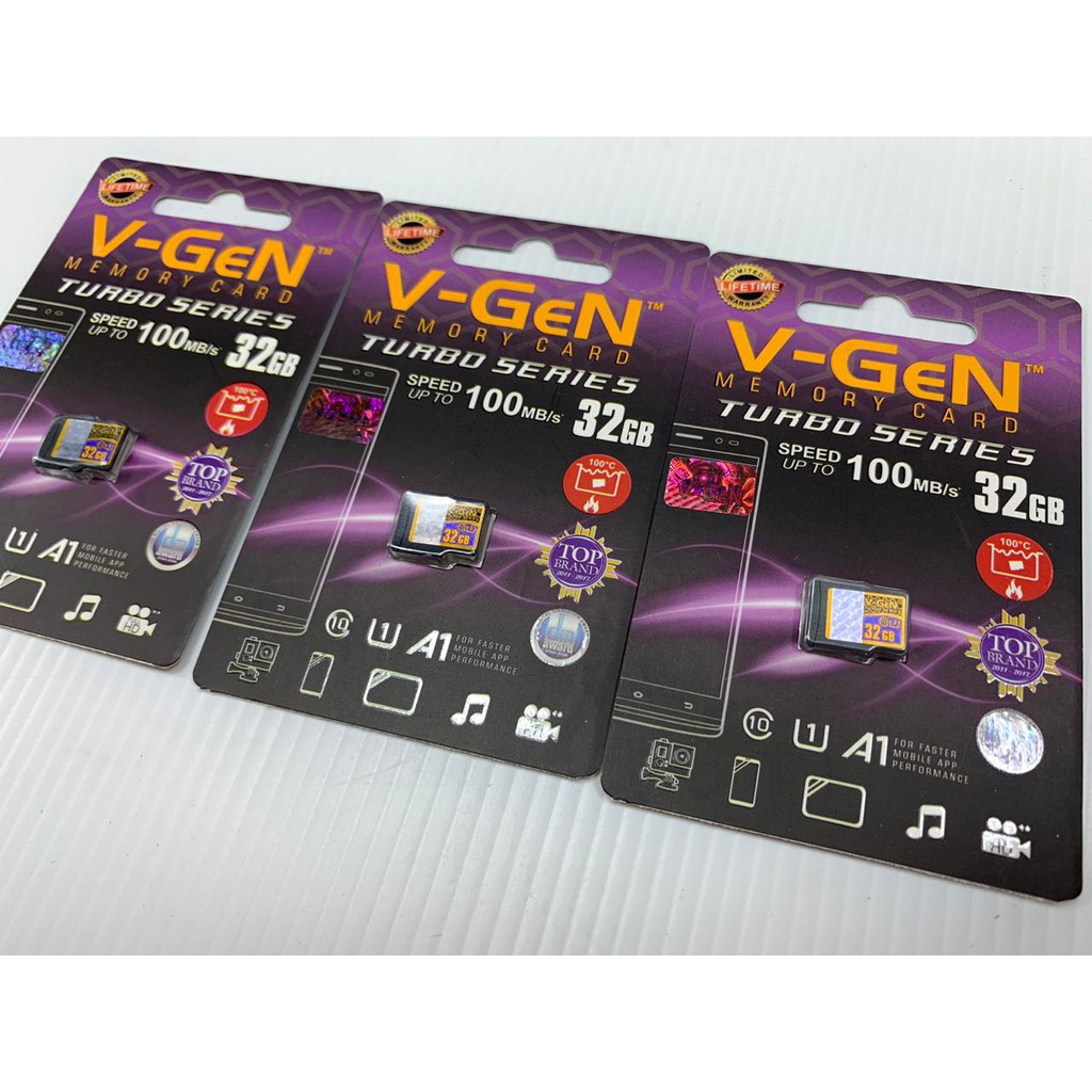 PROMO VGEN Micro SD 8GB/ 16Gg/ 32GB/ 64GB/ 128GB/ 256GB A1 V-GeN Turbo Class 10 Memory Card v-gen