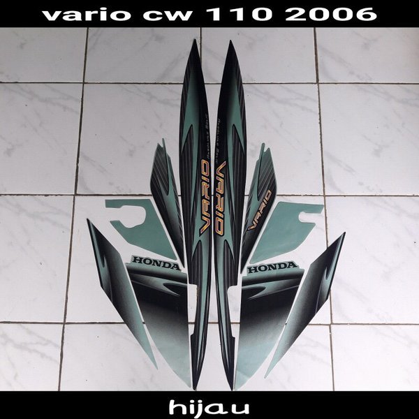 stiker motor vario cw 110 2006 hijau