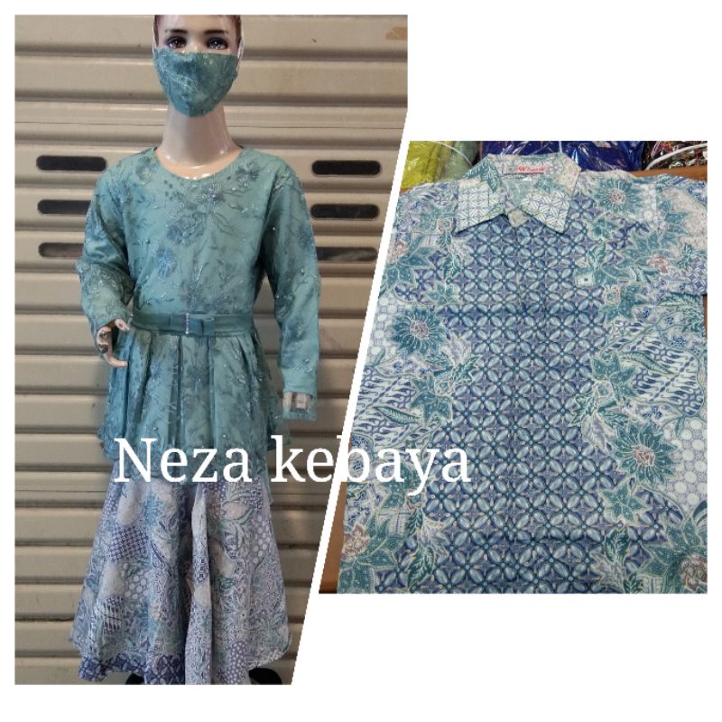 Couple kebaya anak wardah//couple kebaya anak dan kemeja//couple batik anak//kebaya aurora wardah//kebaya anak modern