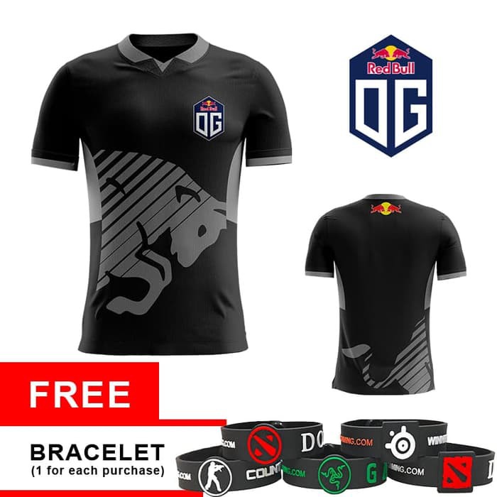 Jersey Team Og Redbull Gray - Hitam, M