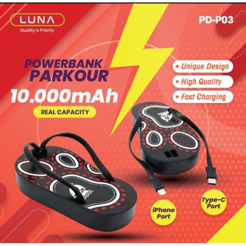 Power Bank 10.000mAh  Luna PD-P03 Original