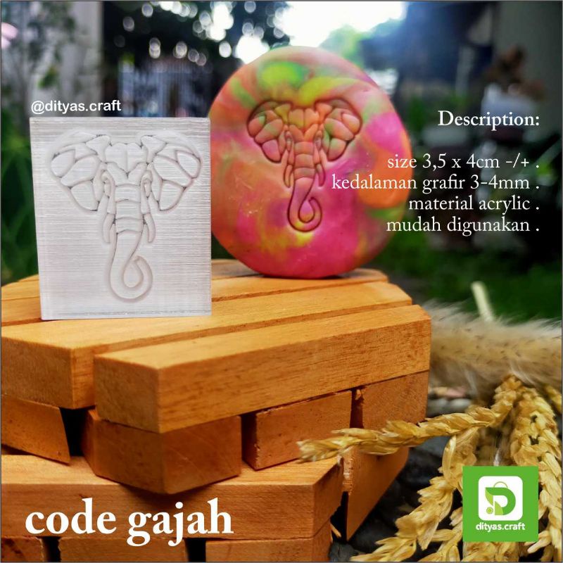 

soap stamp / stempel sabun / code gajah