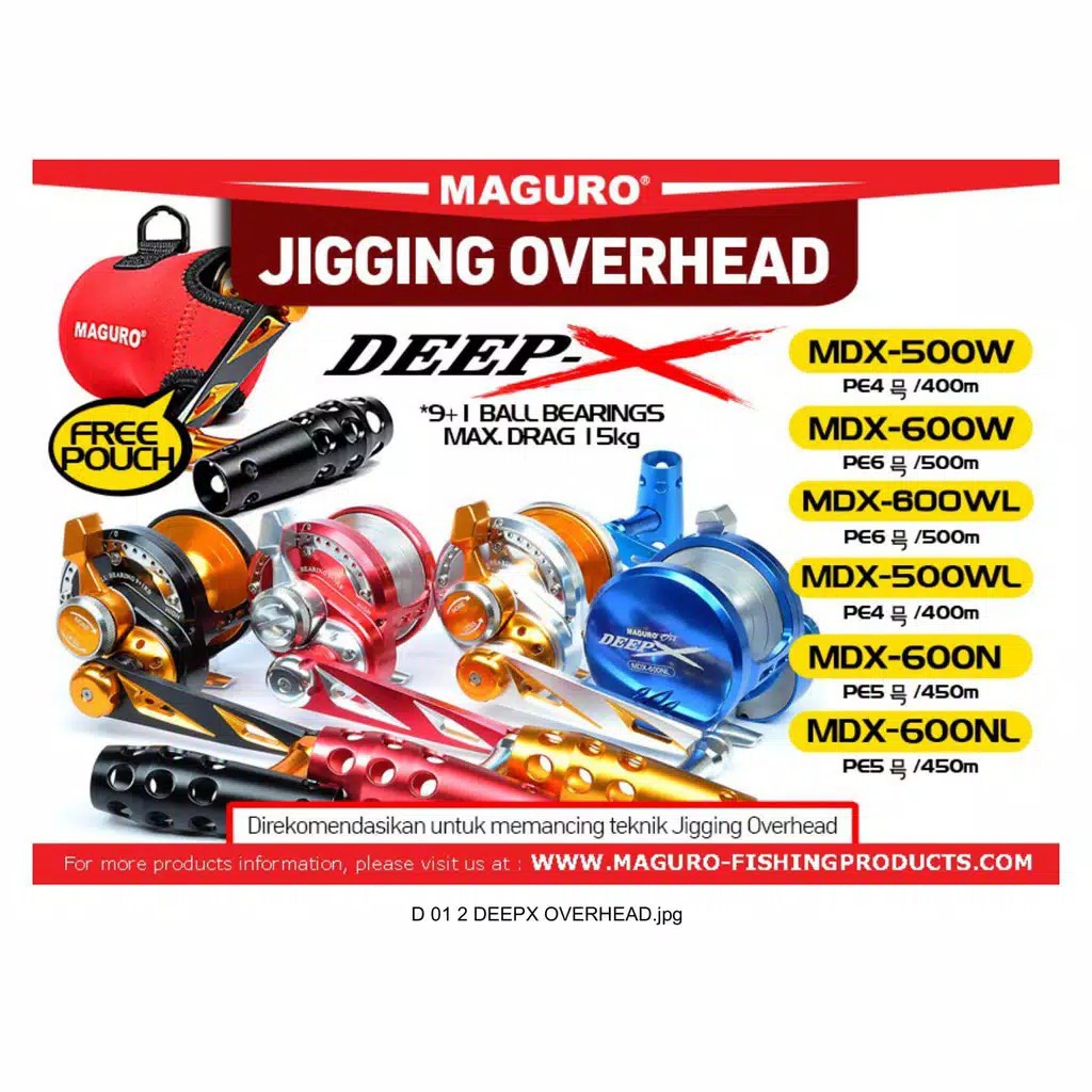 REEL MAGURO DEEP-X 500W/500WL/600N/600NL/600W/600WL REL PUTARAN JORAN
