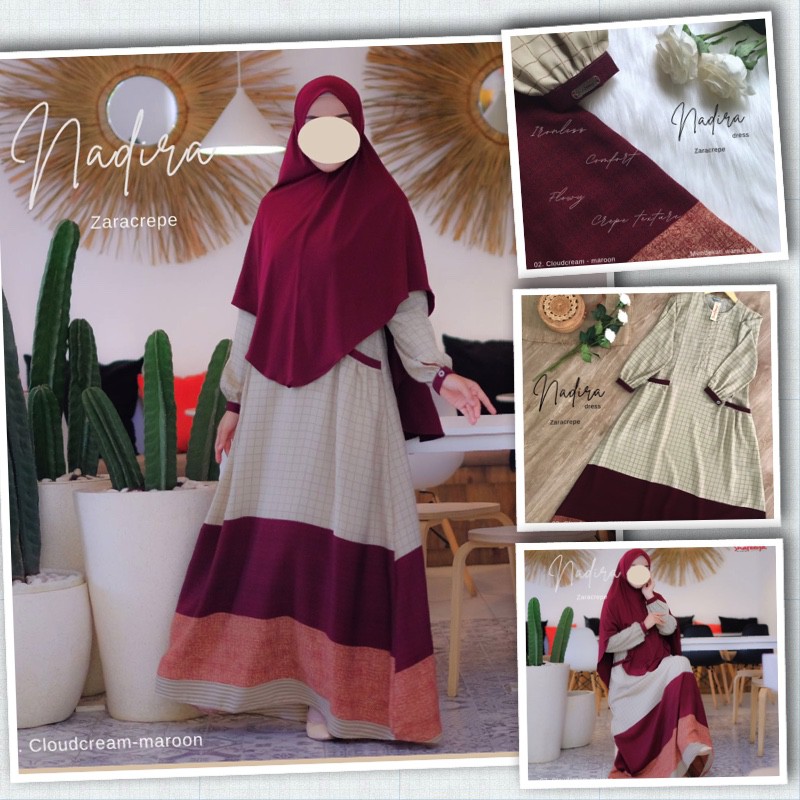 NADIRA DRESS || Gamis Syari Original by SHAFEEYA
