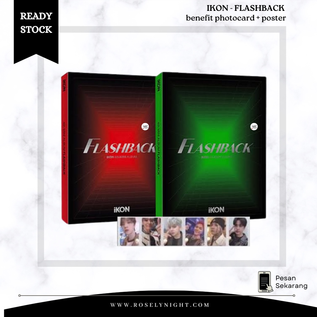 IKON - FLASHBACK album + benefit + poster (READY STOCK)