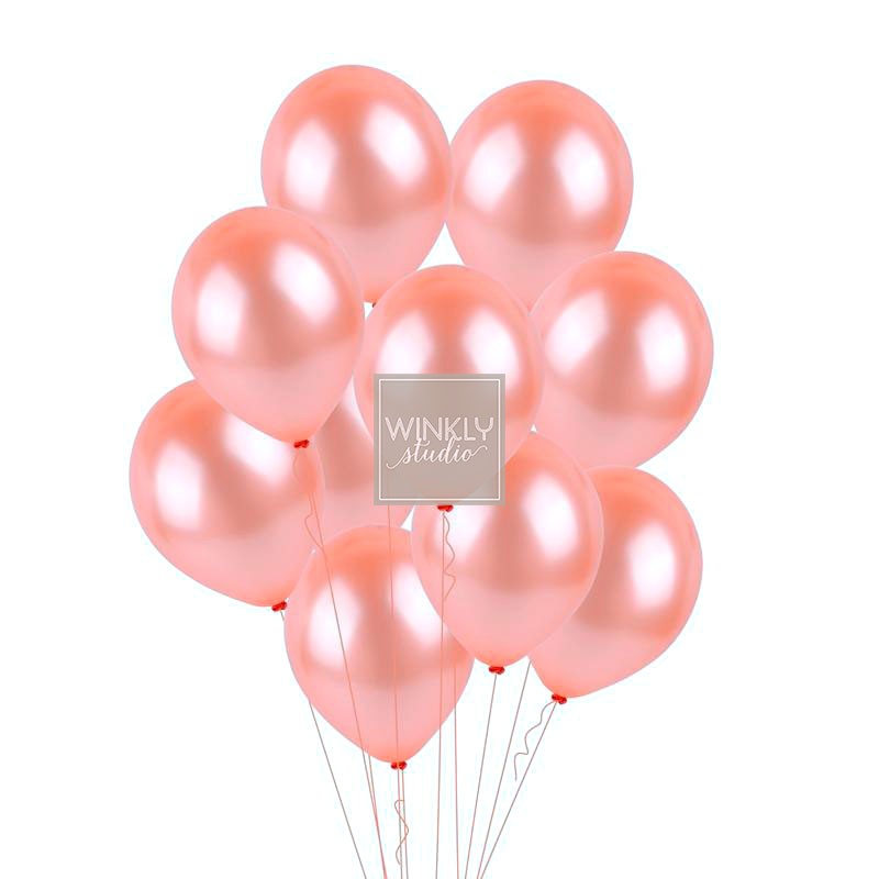 Balon ROSEGOLD / Balon Latex Metalik 12 inch ROSE GOLD / Balon Metalik / Balloon Metallic ECER