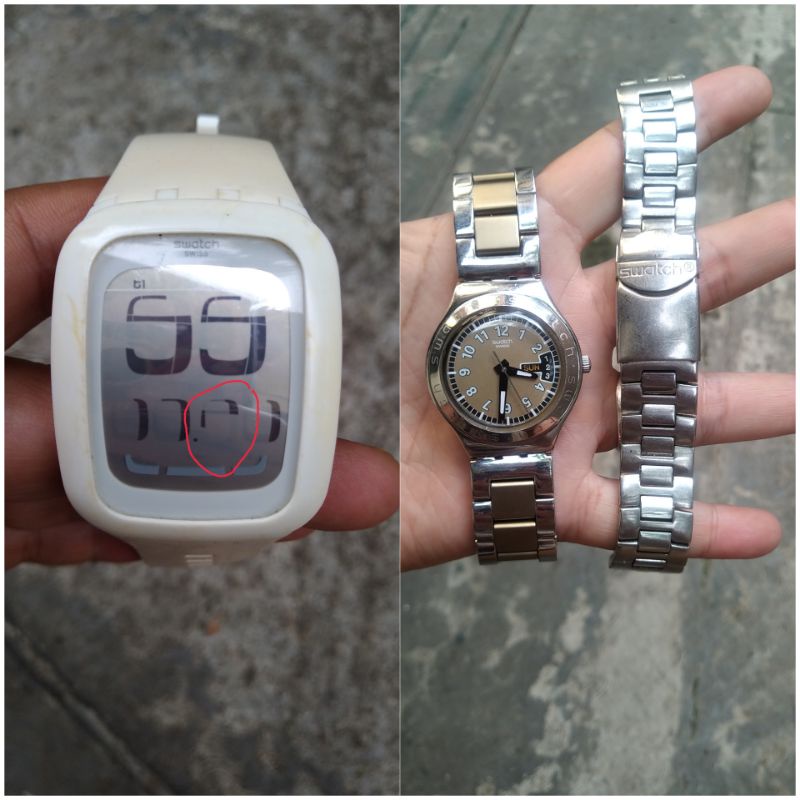 jam swatch touch white dan swatch military second bekas original
