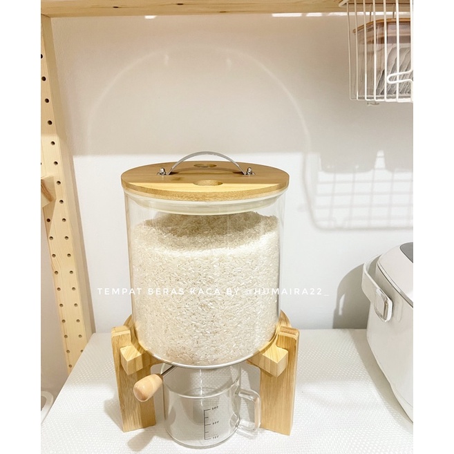 READY STOCK Tempat Beras Kaca/Tempat beras aesthetic