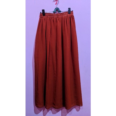 Rok Sifon Warna Bata Rok Panjang Preloved Pribadi