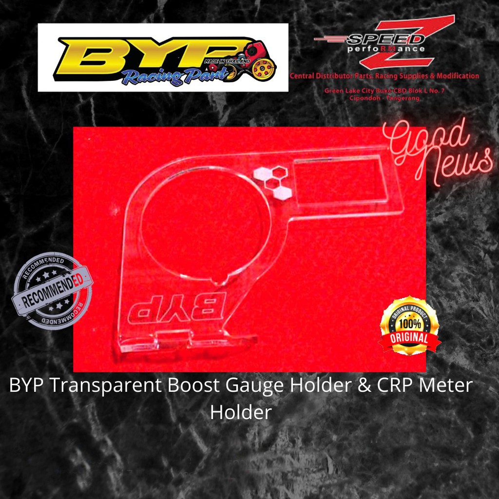 BYP TRANSPARENT BOOST GAUGE HOLDER & CRP METER